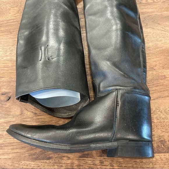 Black leather tall riding boots sz 9.5B - Picture 7 of 15
